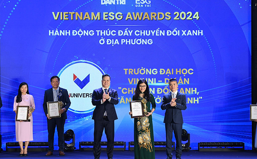 VinUni Honored with Vietnam ESG Awards 2024 for Leading the Way in Green Transformation and Green Growth