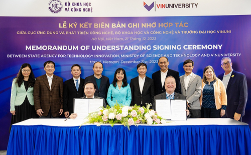 VinUni Signs MOU with the State Agency for Technology Innovation, Ministry of Science and Technology